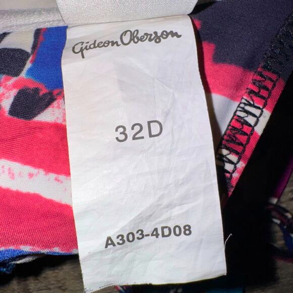 Gideon Oberson 32D Bikini Top Bold Abstract Print | Boho Designer Swimwear NWOT - Picture 4 of 4
